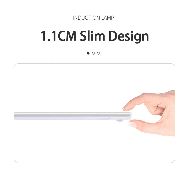 LED Cabinet Light USB Type-C Rechargeable Motion Sensor Led Lamp 10cm/20cm/30cm/40cm/50cm