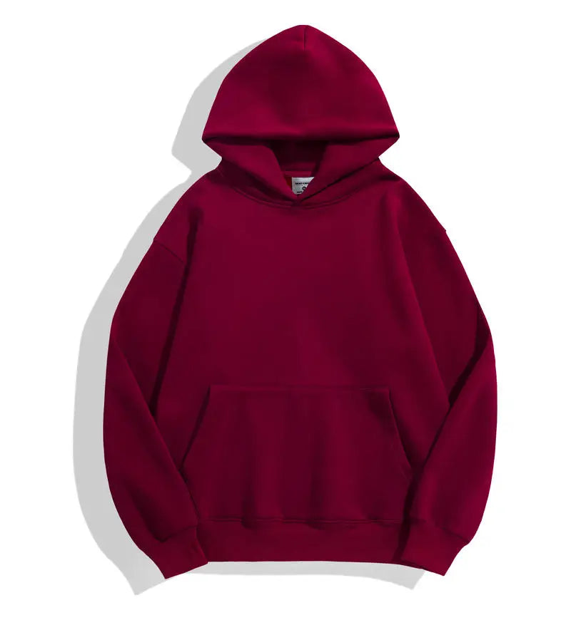 500GSM Heavy Weight Hoodies Casual Thick Cotton Solid Color