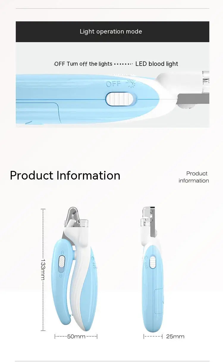 Pet nail clippers, Convenient LED electric nail grinder