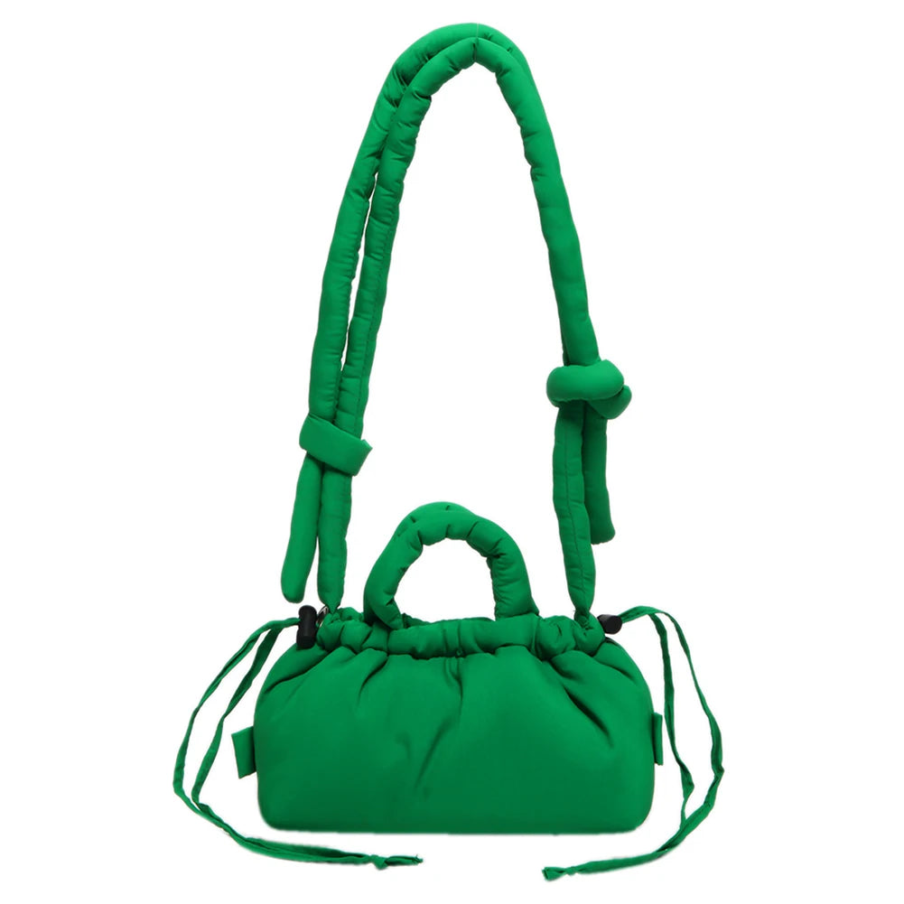 Puffer Tote Bag for Women Lightweight Down Cotton Padded Crossbody Bag Large Capacity