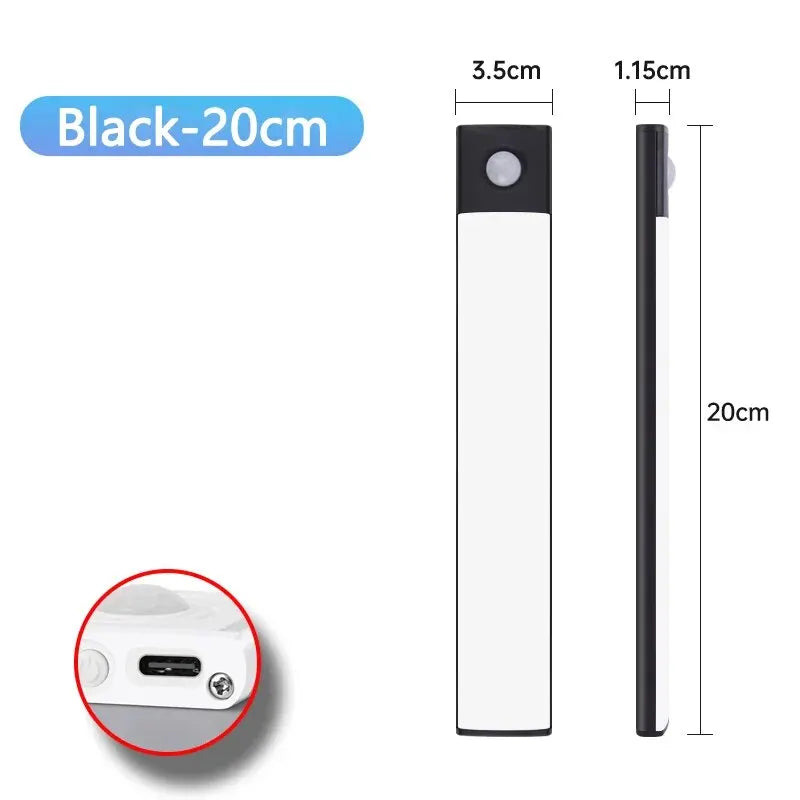 LED Cabinet Light USB Type-C Rechargeable Motion Sensor Led Lamp 10cm/20cm/30cm/40cm/50cm