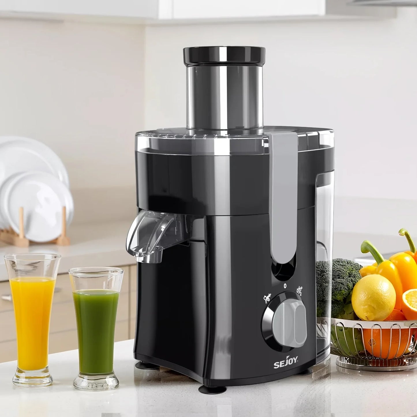 SEJOY Centrifugal Juicer Machine Automatic Pulp Ejection Electric Citrus Juicer Extractor Machine Fruit Veg Blender
