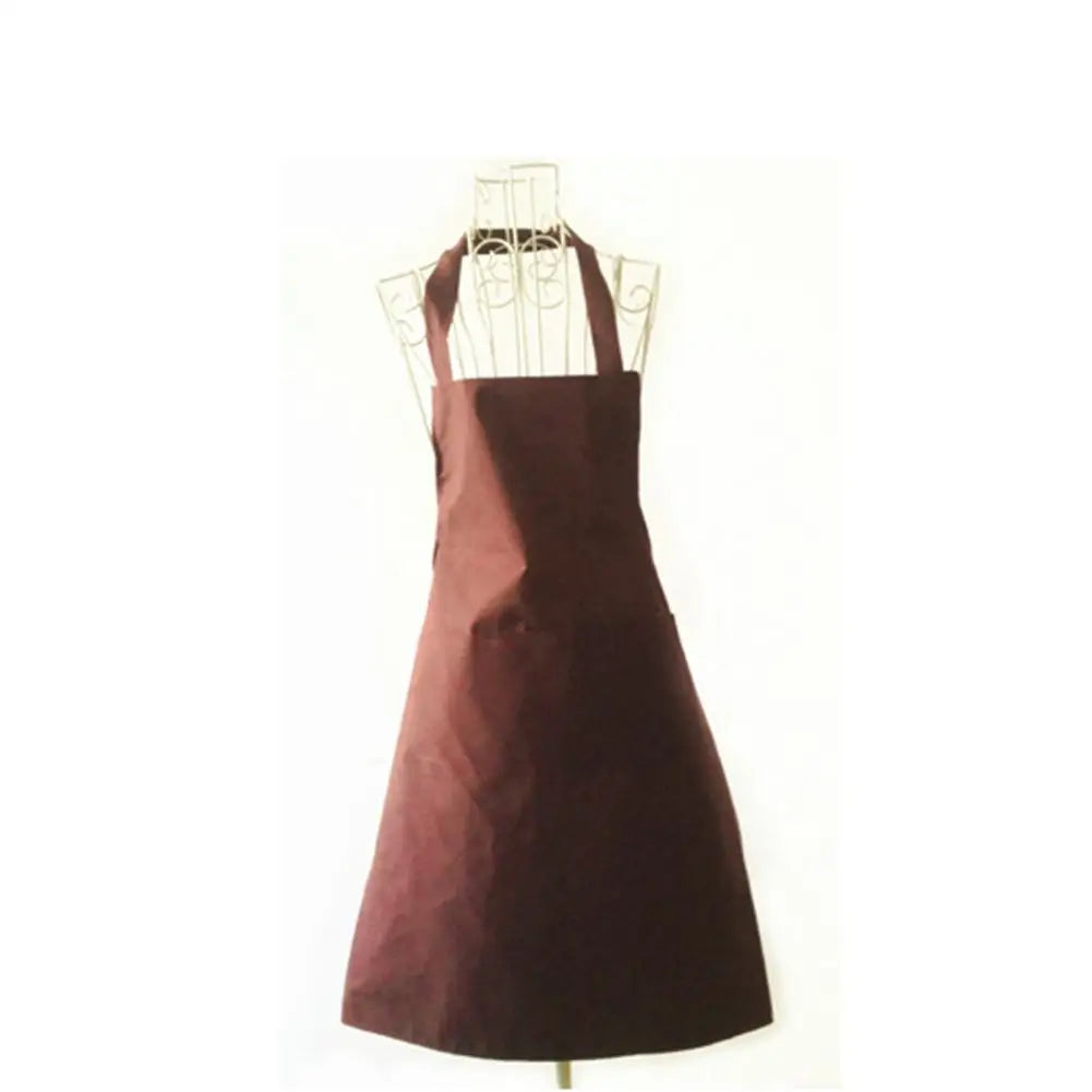 Polyester + Cotton Blend Sleeveless Apron With Big Pocket