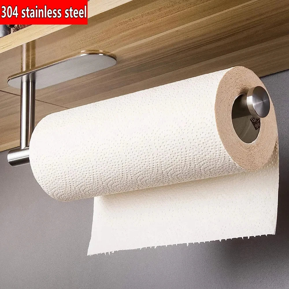 Self Adhesive Stainless Steel Paper Towel Roll Holder Wall Mount