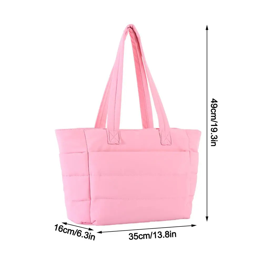 Large Capacity Tote Bag Versatile Handbag for Commuting Shoulder Bag Multiple Pockets