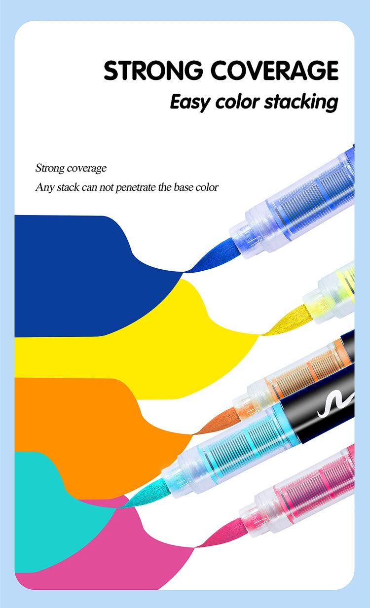 12-120 Colors Acrylic Paint Pens Markers Brush Tip Paint Markers For Rock Painting Wood Canvas Stone,Christmas Gift DIY Crafts