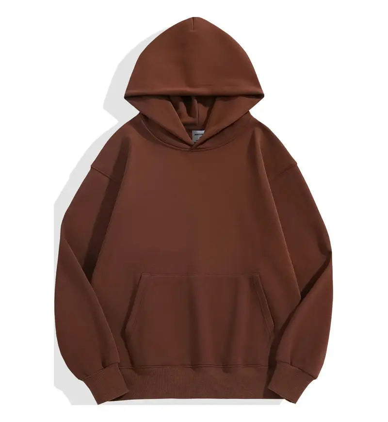500GSM Heavy Weight Hoodies Casual Thick Cotton Solid Color