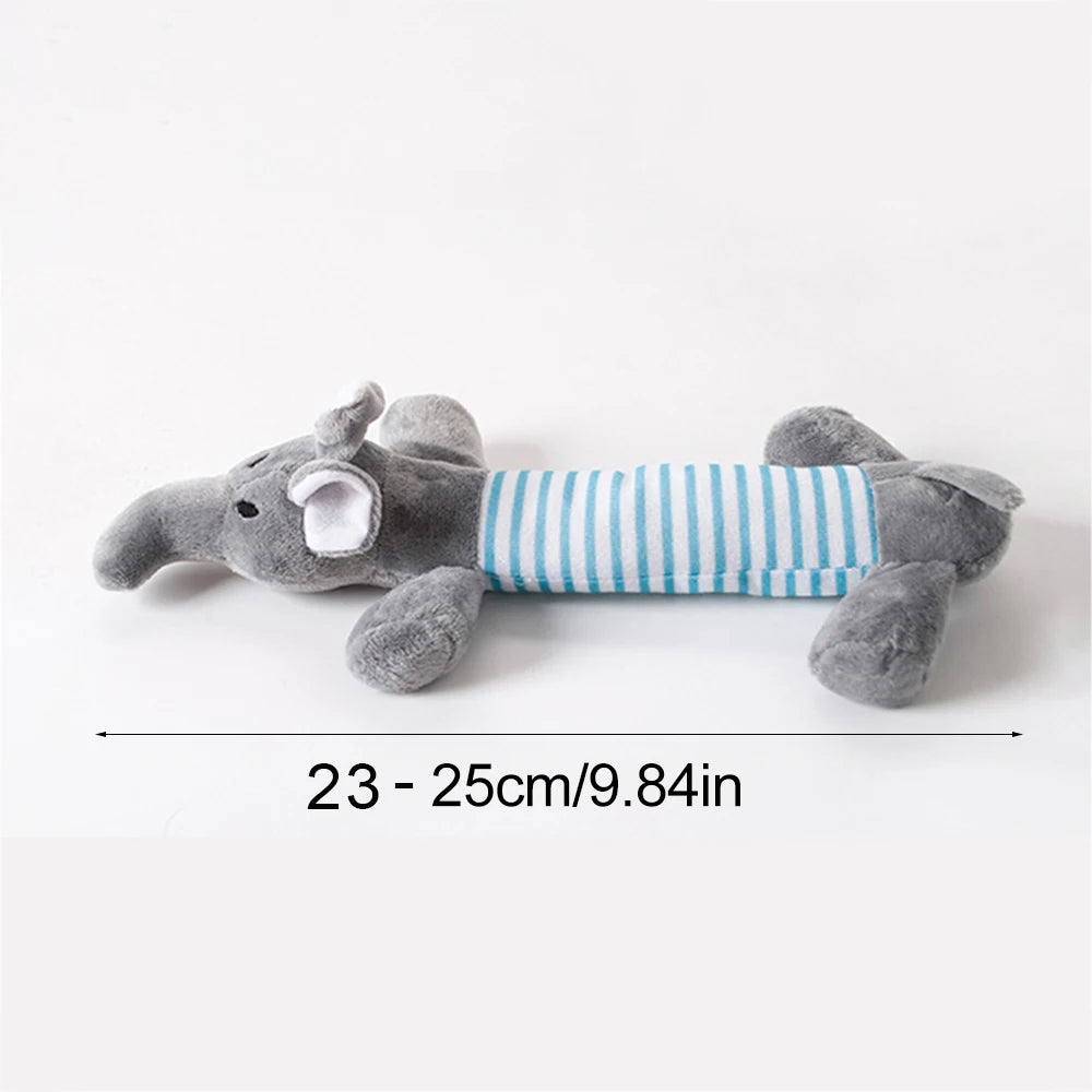 Funny Durable Plush Simulated Crinkle Animal No Stuffing Dog Toy with Squeakers