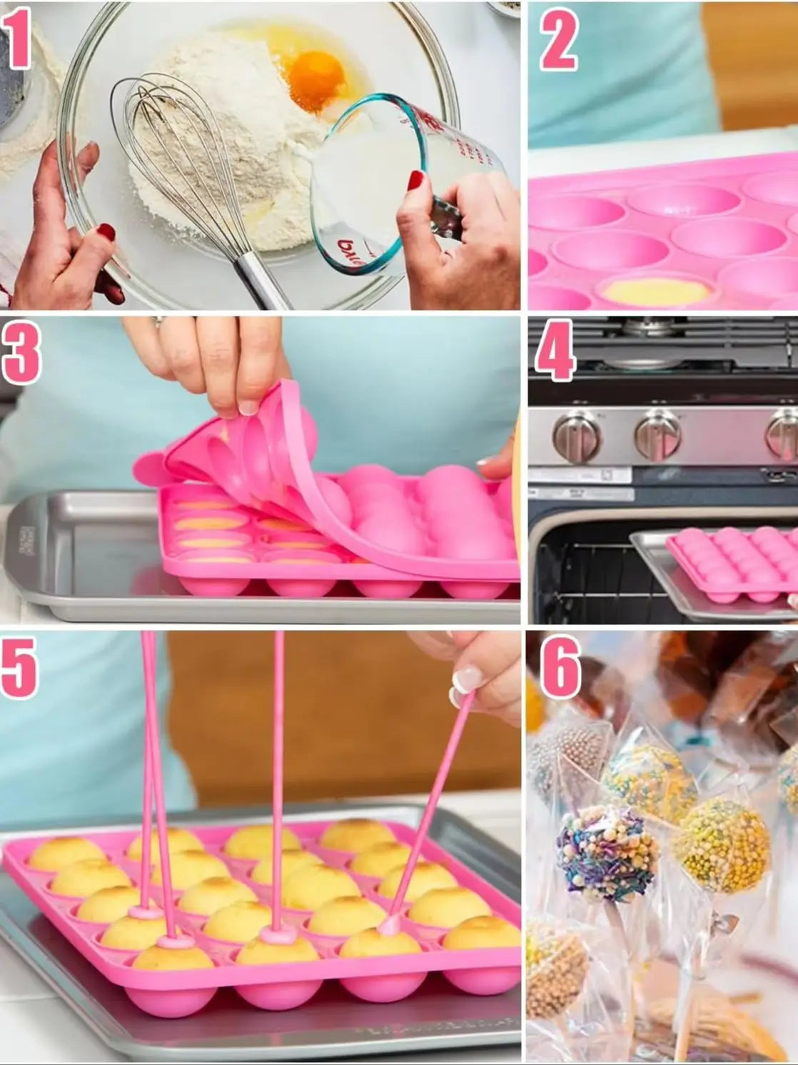 Cake Pop Mold Kit 717pcs Lollipop Cake Pop Making Set with Cake Pop Stand, Cake Pop Stick And Packaging, Decorating Pen