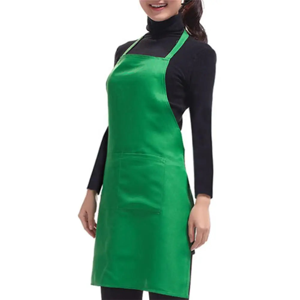 Polyester + Cotton Blend Sleeveless Apron With Big Pocket