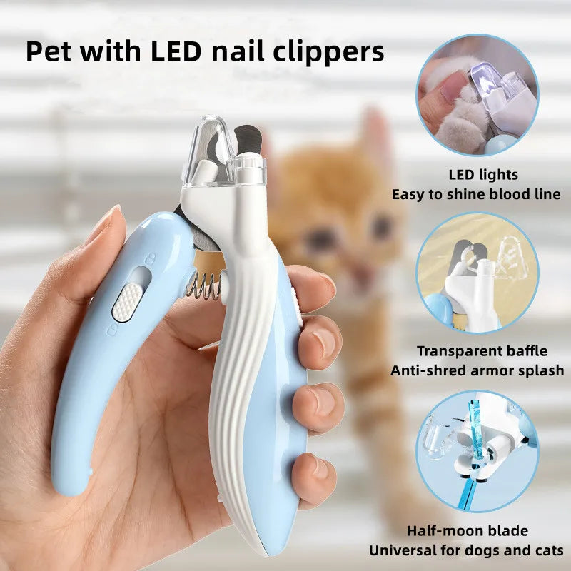Pet nail clippers, Convenient LED electric nail grinder