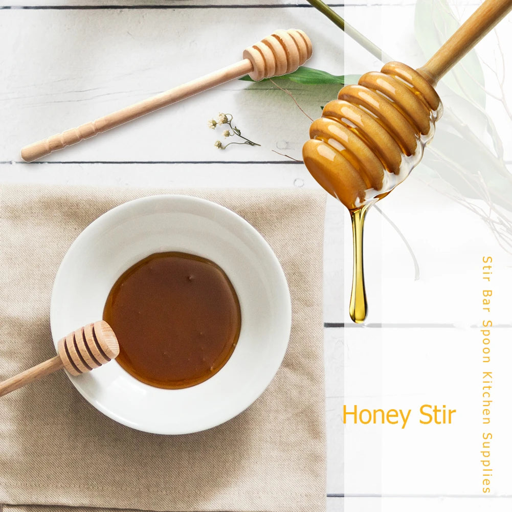 50/2/1PCS Dessert Wooden Spoon Honey Stirrer