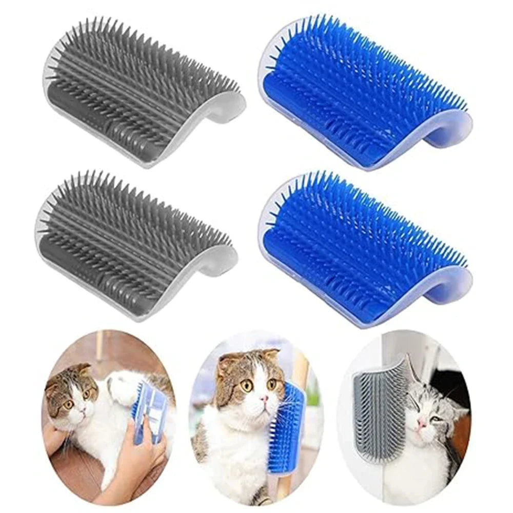 Cat Brush Comb Massage Self Groomer with Catnip