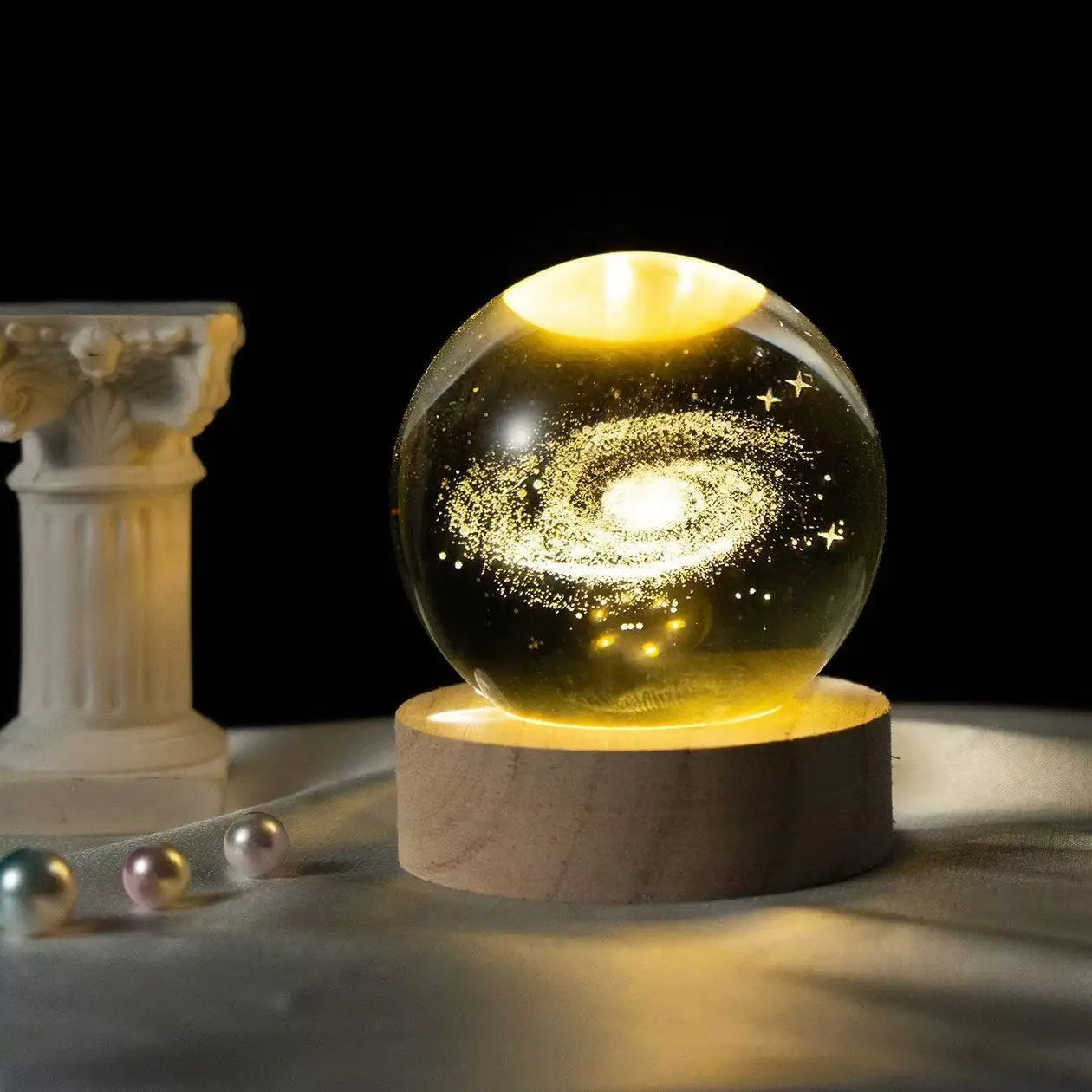 6CM 3D Crystal Ball Lamp With Galaxy And Planetary Projection USB Night Light For Bedroom Decor Plasma Ball Gift