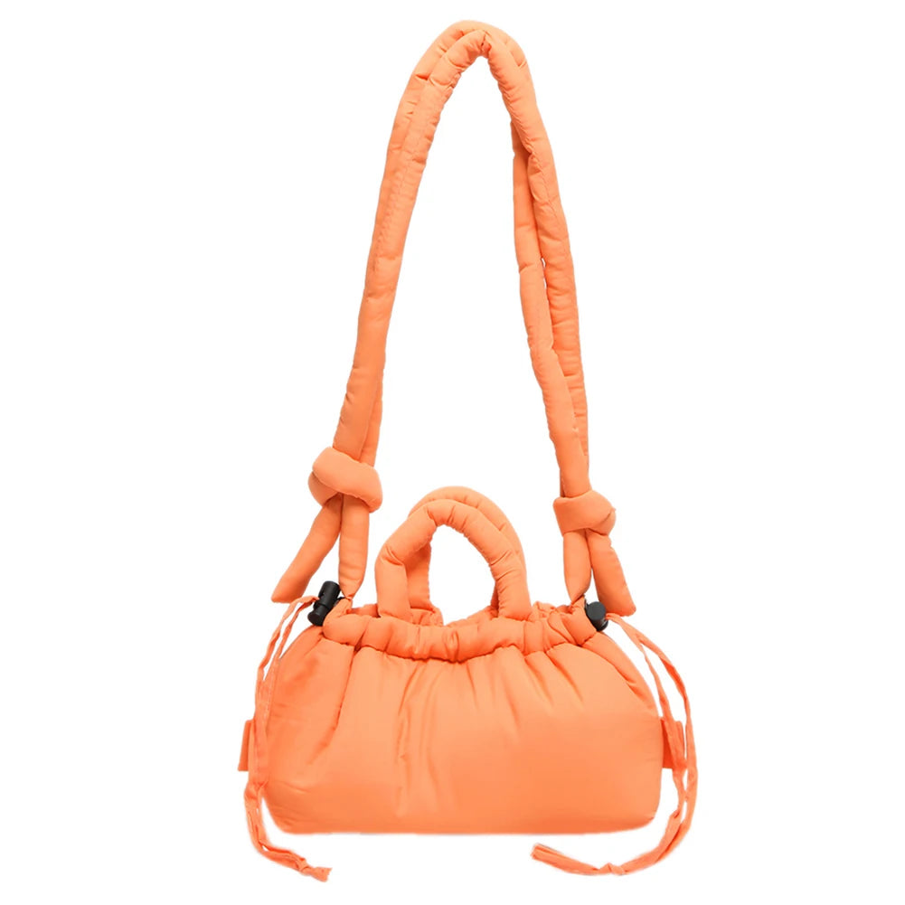 Puffer Tote Bag for Women Lightweight Down Cotton Padded Crossbody Bag Large Capacity