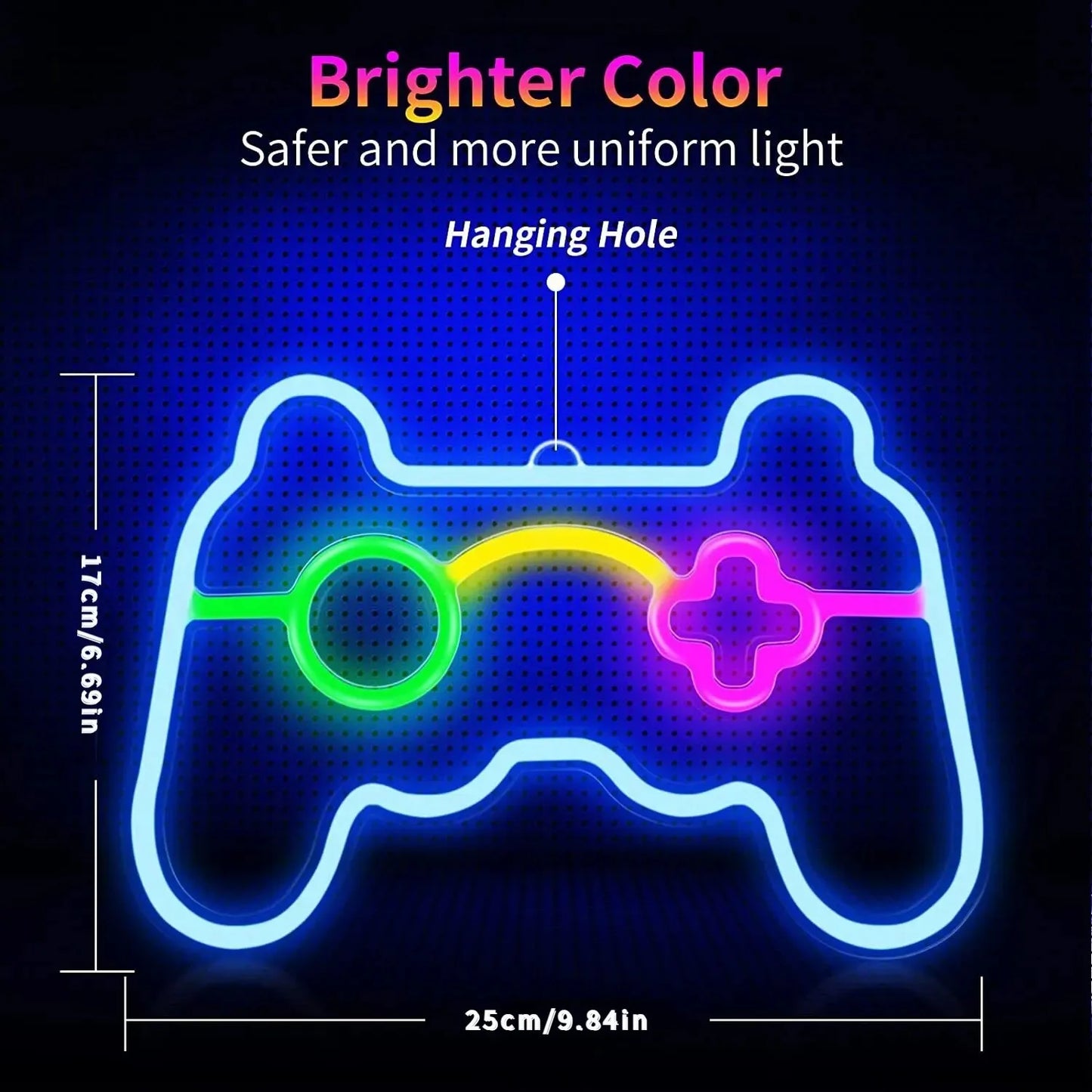 USB Game Console Handle Shape and Other Room Decoration LED Neon Lights