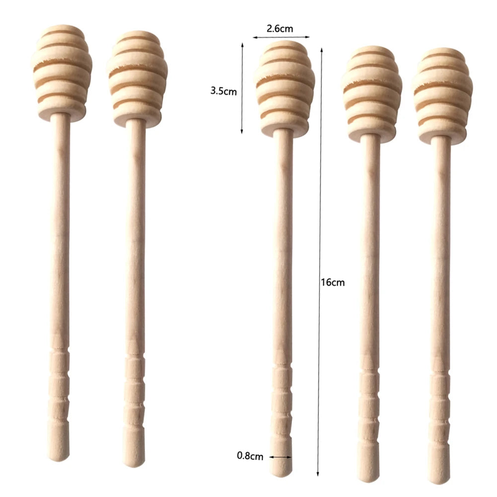 50/2/1PCS Dessert Wooden Spoon Honey Stirrer
