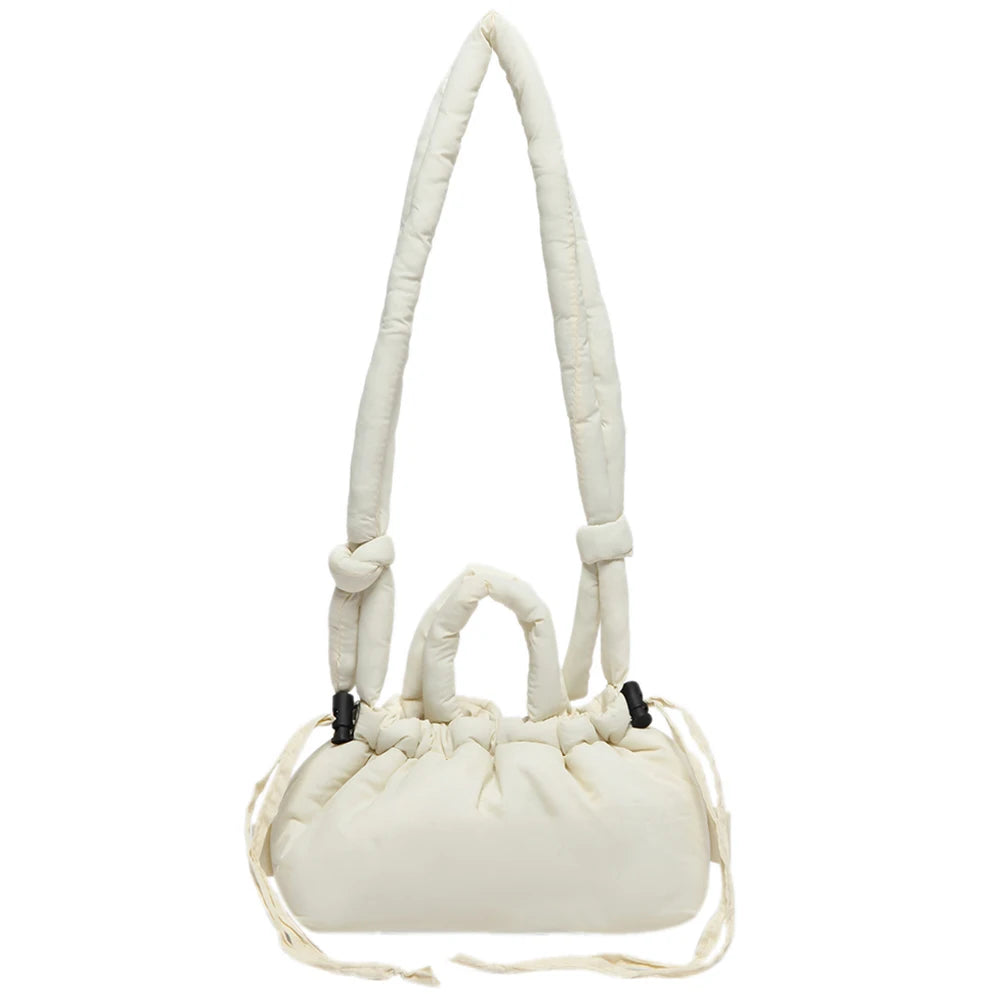 Puffer Tote Bag for Women Lightweight Down Cotton Padded Crossbody Bag Large Capacity